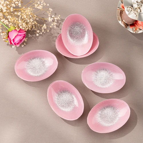 Emsan Pastel 6 Parça Cam Gondol 12 cm Pembe