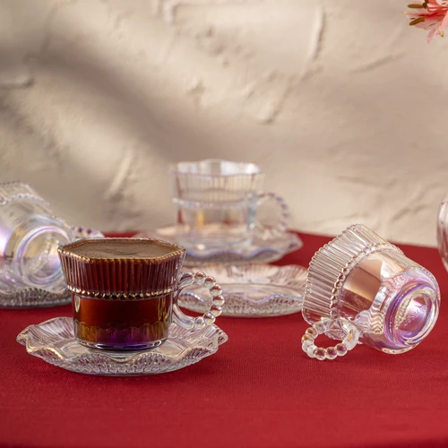 Emsan Hatrı Var Gökkuşağı 80 ml 6'lı Kahve Fincan Takımı
