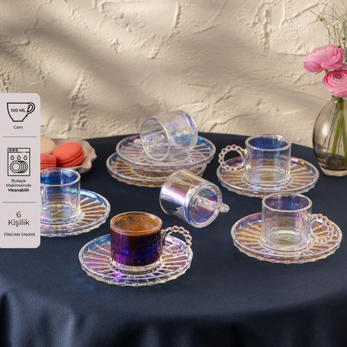 Emsan Muhabbet 100 ml 6'lı Kahve Fincan Takımı
