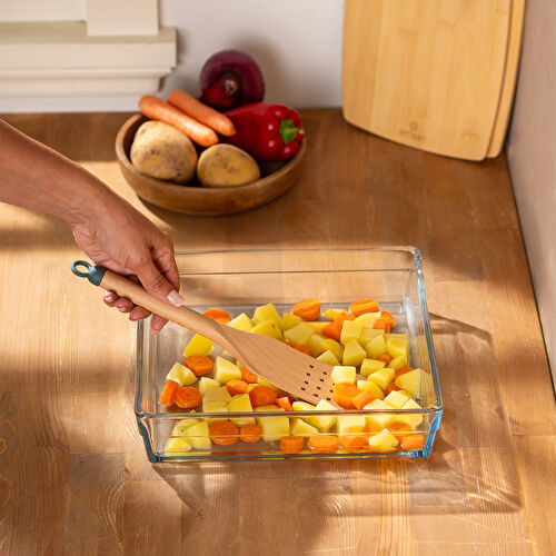 Emsan Rustik Bambu Oluklu Spatula 27 cm