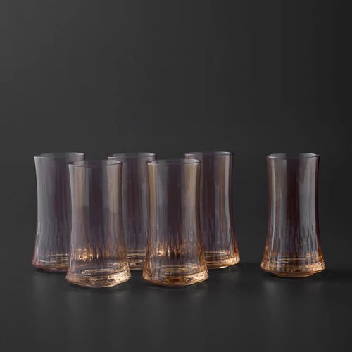 Jumbo Sandy 6'lı Meşrubat Bardağı Amber