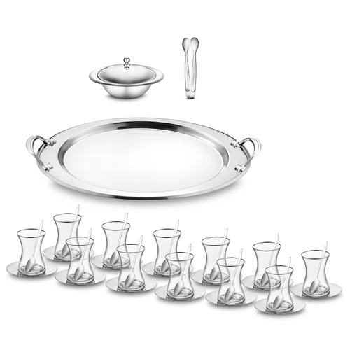 Jumbo Apollo 40 Parça Çelik Çay Seti