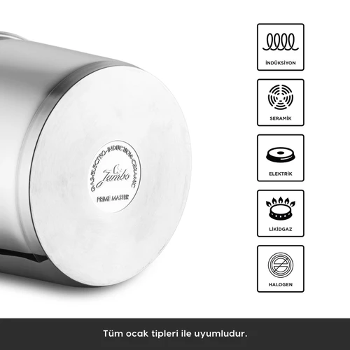 Jumbo Prime Master 6 Litre Çelik Düdüklü Tencere