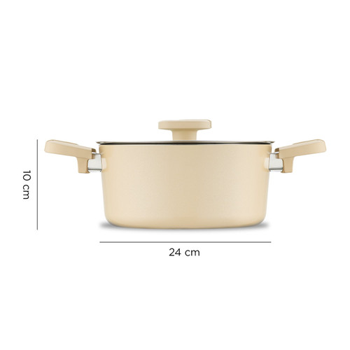 Jumbo Swiss Crystal Dark Cream 7 Parça Tencere Seti
