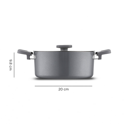 Jumbo Swiss Crystal 7 Parça Tencere Seti Grey
