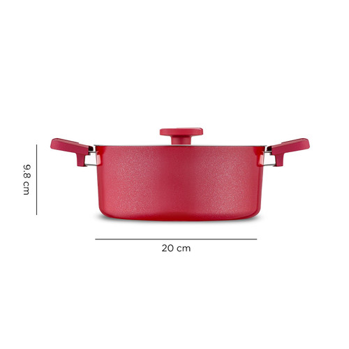 Jumbo Swiss Crystal 7 Parça Tencere Seti Red