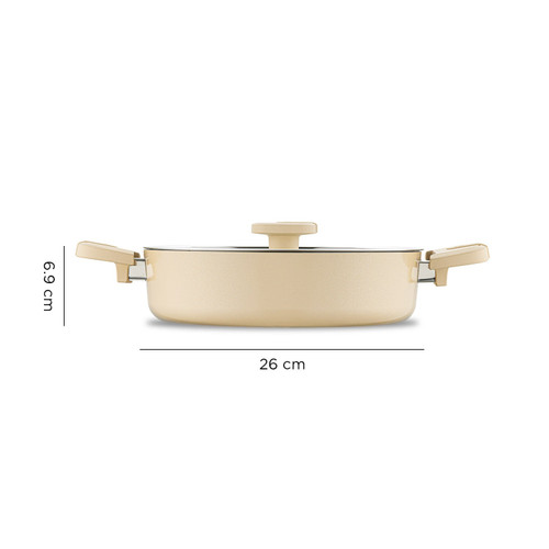 Jumbo Swiss Crystal Dark Cream 5 Parça Tencere Seti