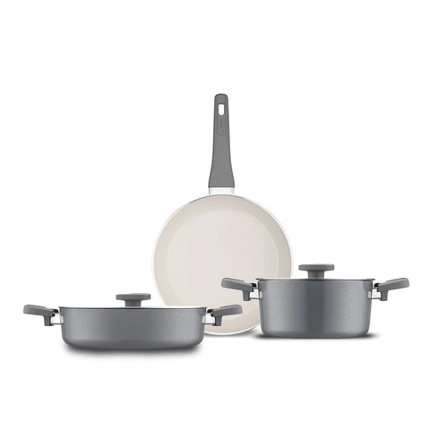 Jumbo Swiss Crystal 5 Parça Tencere Seti Grey