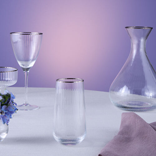 Karaca Fine Pearl 37 Parça Bardak Seti Platin