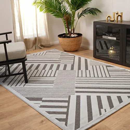 Kaşmir Halı 7/24 İskandinav Kopenhag Gri 50x80 cm