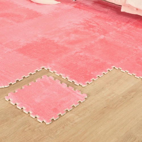 Kaşmir Halı Puzzle Mat Pembe 30x30 cm