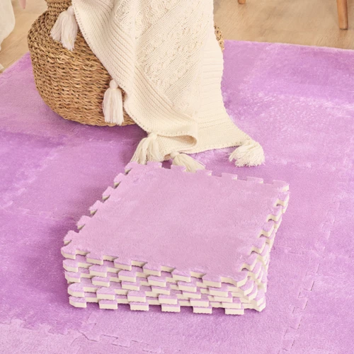 Kaşmir Halı Puzzle Mat Mor 30x30 cm