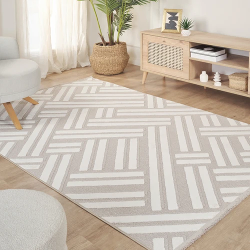 Kaşmir Halı İskandinav Frida Beige 80x300 cm
