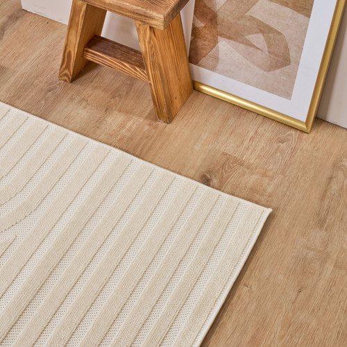 Kaşmir Halı İskandinav Rune White 100x300 cm