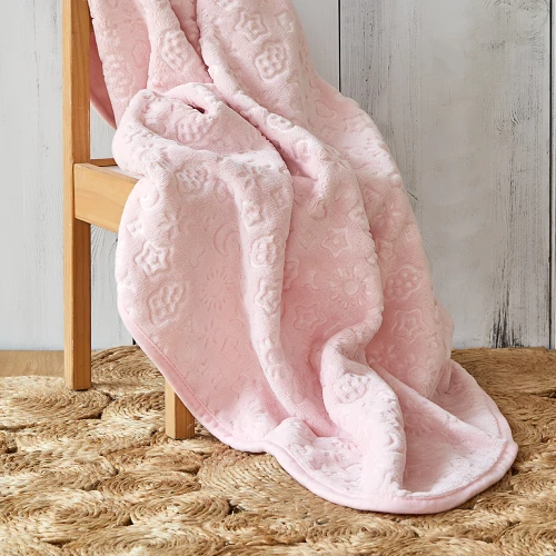 Karaca Home Candy Pudra Bebek Embosy Battaniye