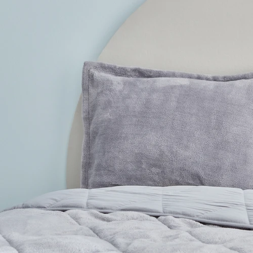 Sarah Anderson Cornelia Sherpa Çift Kişilik Comfort Set Gri