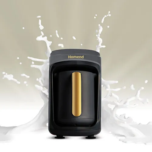 Homend Pottoman Milk in 1872H Sütlü Türk Kahve Makinesi Antrasit Gold