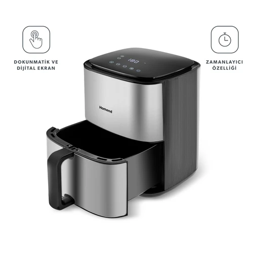 Homend Airfryday 2506H 8 Farklı Program 4,2 Litre Inox Airfryer