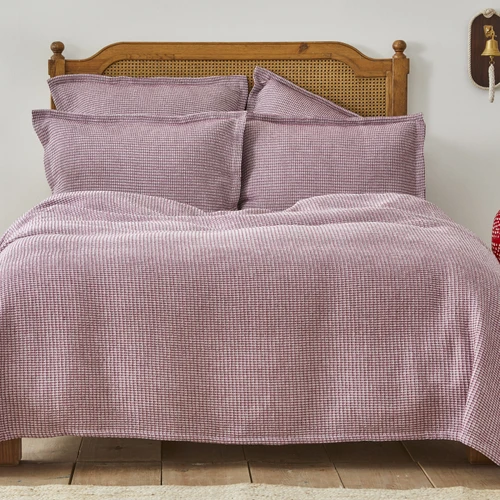 Nautica Home Fabien Bordo Çift Kişilik Yatak Örtüsü Seti