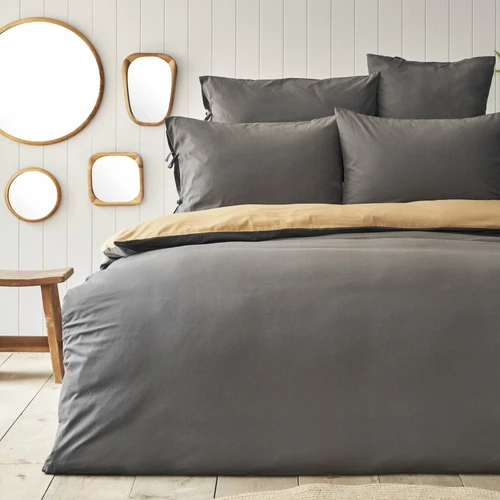 Nautica Home Pruva Antrasit Hardal Çift Taraflı Çift Kişilik Nevresim Seti