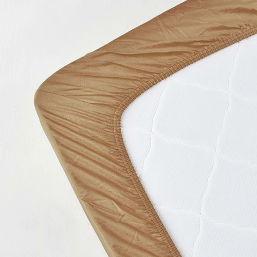  Nautica Home Hardal %100 Pamuk Tek Kişilik Fitted/Lastikli Çarşaf