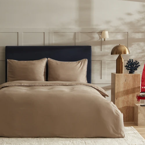 Nautica Home Percy Saten Çift Kişilik Nevresim Takımı Beige