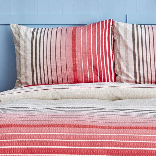 Nautica Home Olympus Stripe Çift Kişilik Nevresim Takımı Red