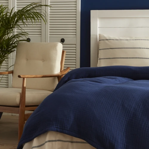 Nautica Home Darrel Çift Kişilik Pike Takımı Lacivert