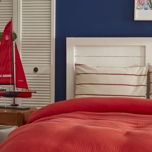 Nautica Home Darrel Tek Kişilik Pike Takımı Mercan 