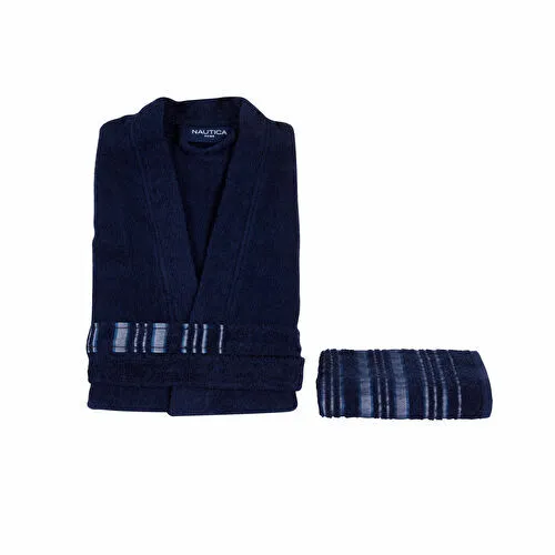 Nautica Home Barnes Navy Bornoz Seti S-M