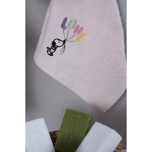 Peanuts by Karaca Home Love Pudra Nakışlı Çocuk Bornoz Set 4-6 Yaş