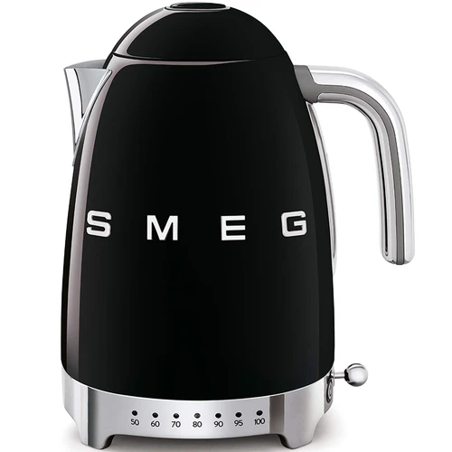 Smeg Isı Ayarlı Kettle Black Klf04bleu