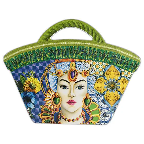 Baci Milano Joke Sicily Kesme Tahtası Çanta Yeşil