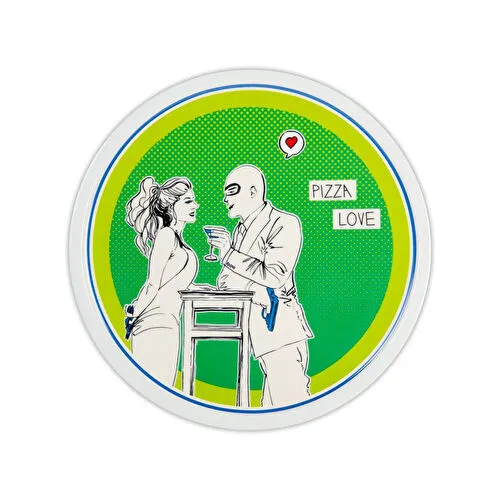 Baci Milano Gulp Porselen Pizza Tabağı 33,5 cm Yeşil