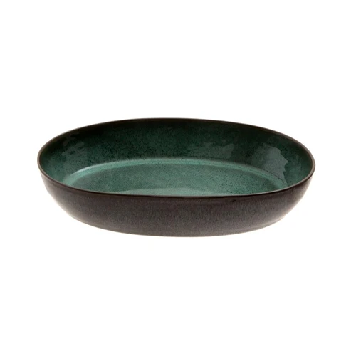 Jumbo Twin Green Kayık Tabak 29 cm
