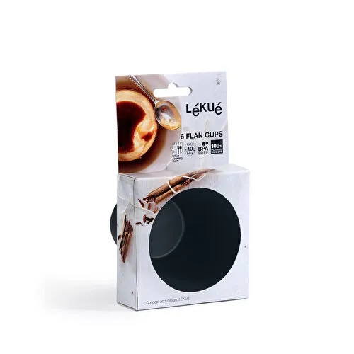 Lekue 6’lı Silikon Muffin Kalıbı 7 cm Siyah