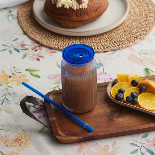 Karaca Container Verano Pipetli Bardak Mavi 500 ml 