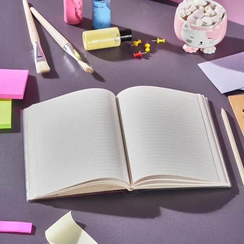 Karaca Container Flamingo Çizgili 40 Yaprak Sulu Simli Defter