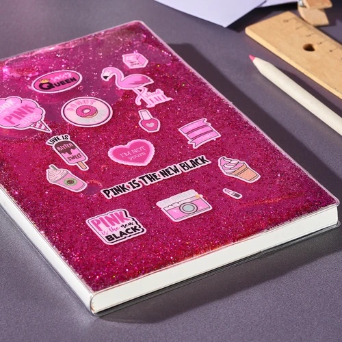 Karaca Container Flamingo Çizgili 40 Yaprak Sulu Simli Defter
