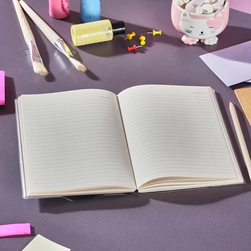 Karaca Container Pink Çizgili 64 Yaprak Simli Defter
