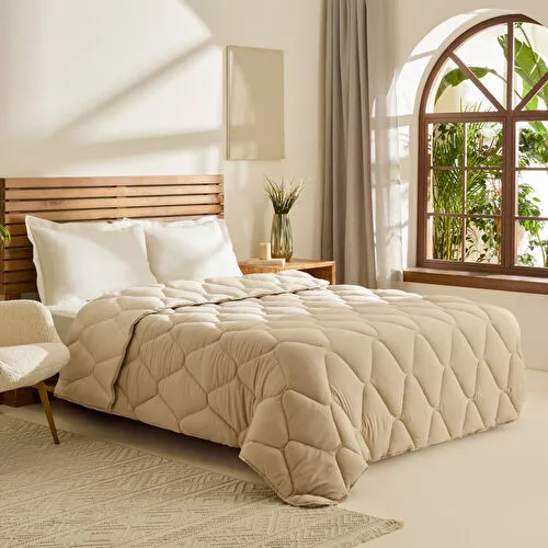 Kaşmir Home Mia Aloevera Çift Kişilik Yorgan Bej