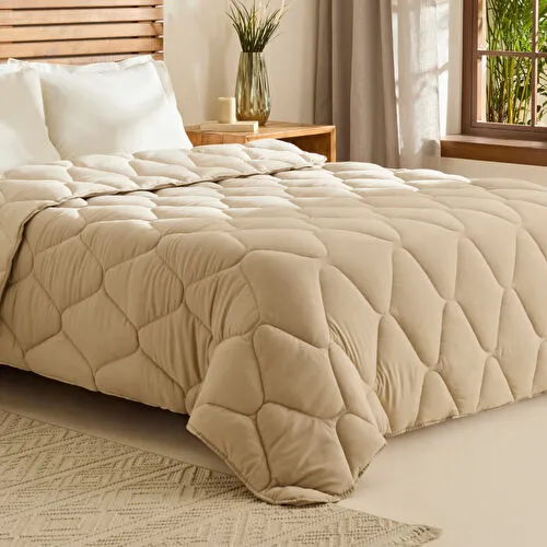 Kaşmir Home Mia Aloevera Tek Kişilik Yorgan Bej