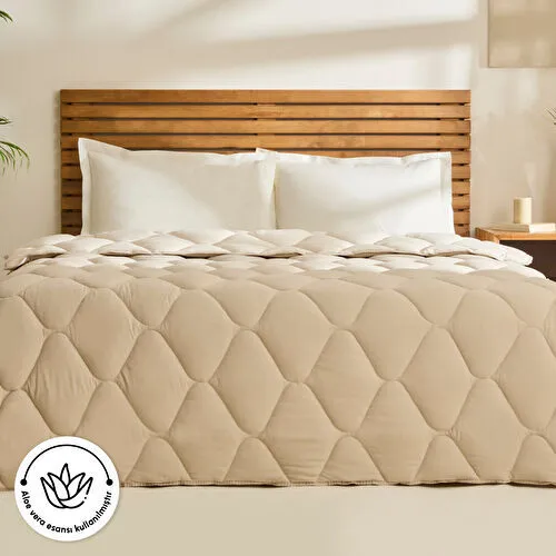 Kaşmir Home Mia Aloevera Tek Kişilik Yorgan Bej