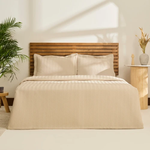 Kaşmir Home Infınity Çift Kişilik Yatak Örtüsü Takımı Bej 