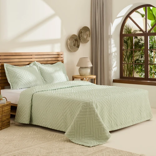Kaşmir Home Essence Çift Kişilik Yatak Örtüsü Takımı Çağla