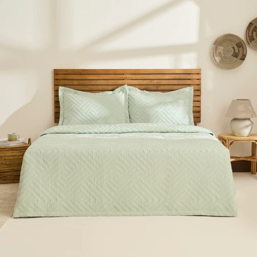 Kaşmir Home Essence Çift Kişilik Yatak Örtüsü Takımı Çağla