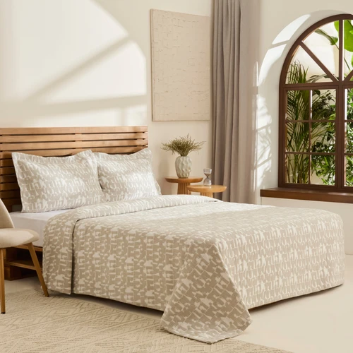 Kaşmir Home Breeze Çift Kişilik Yatak Örtüsü Takımı Gri