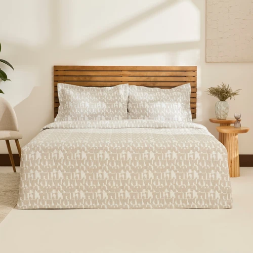 Kaşmir Home Breeze Çift Kişilik Yatak Örtüsü Takımı Gri