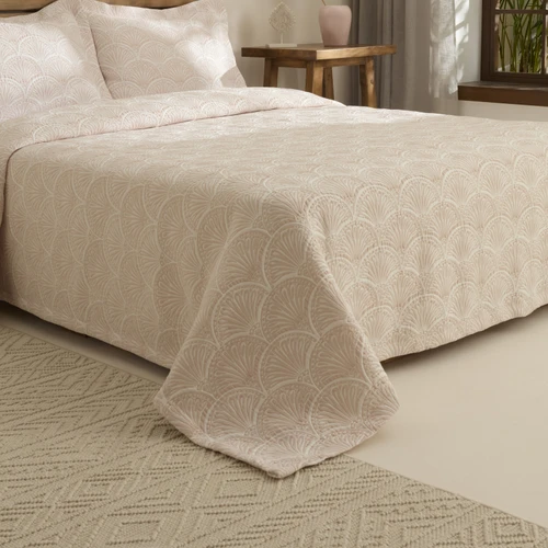 Kaşmir Home Aurora Çift Kişilik Yatak Örtüsü Takımı Rose