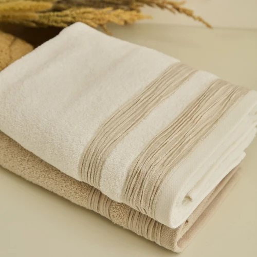 Kaşmir Home Elin 6 Parça Aile Banyo Seti Offwhite-Bej